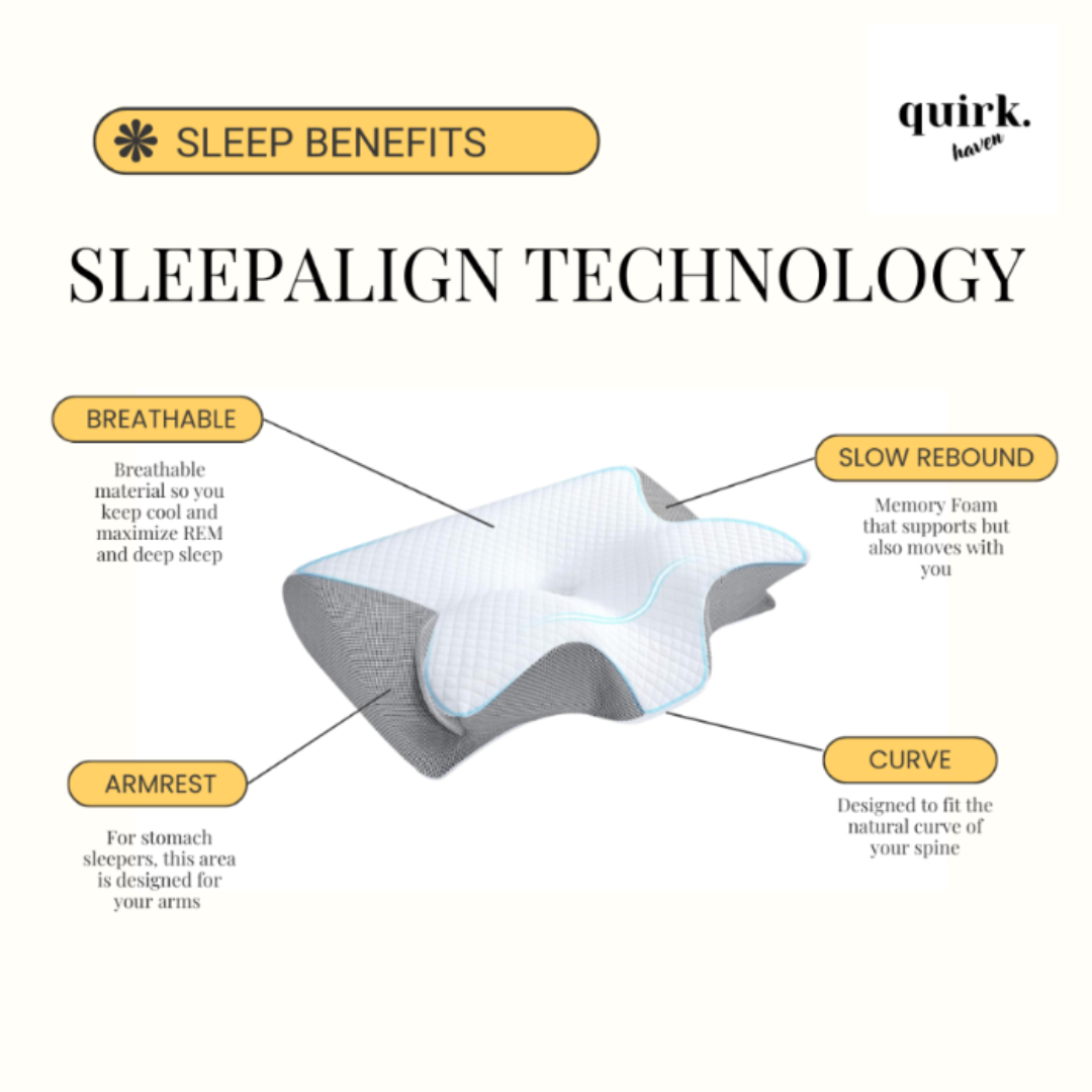 Quirk's SleepAlign™ Technology Comfort Pillow
