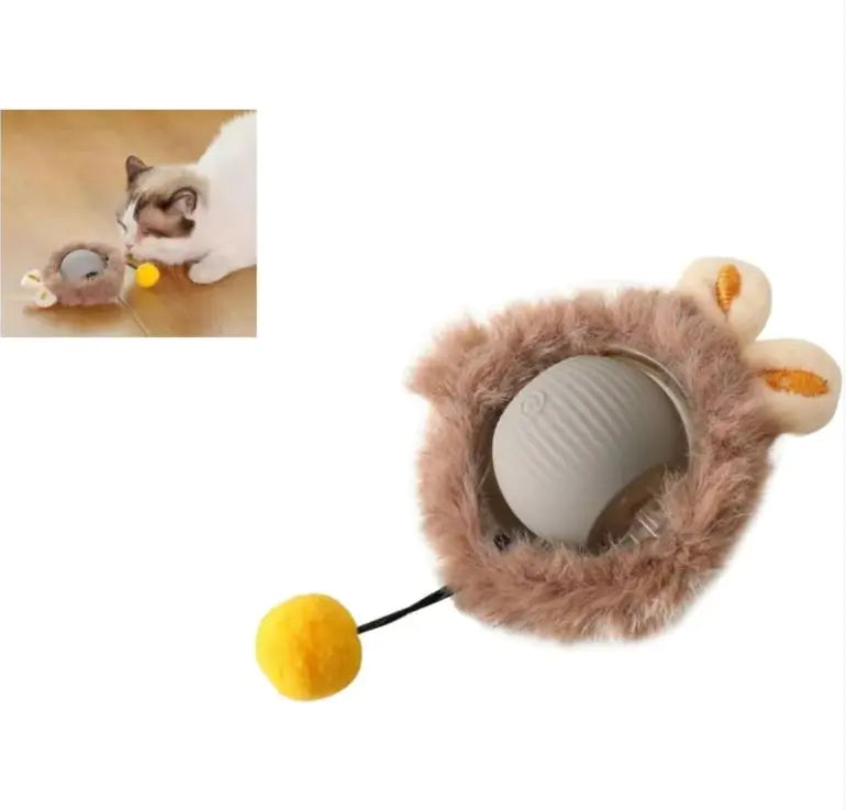 Interactive Cat Toys Rolling Ball Dog Ball Smart Automatic Rotating Rolling Ball With String, Interactive Self Moving Balls Toys For Large Small Dogs