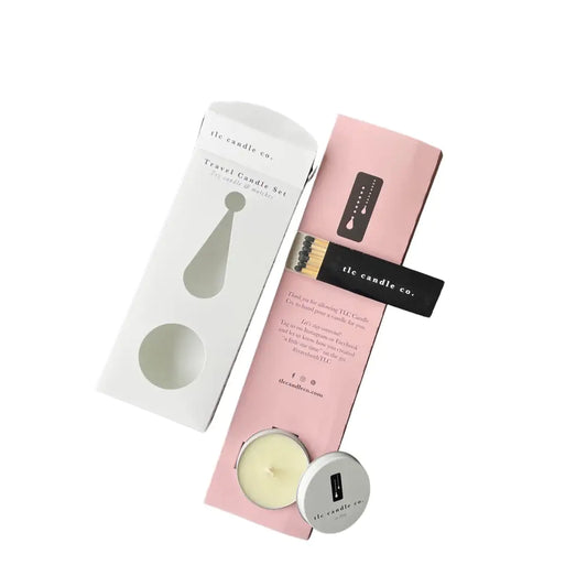 Travel Candle with Matches - Amber Noir